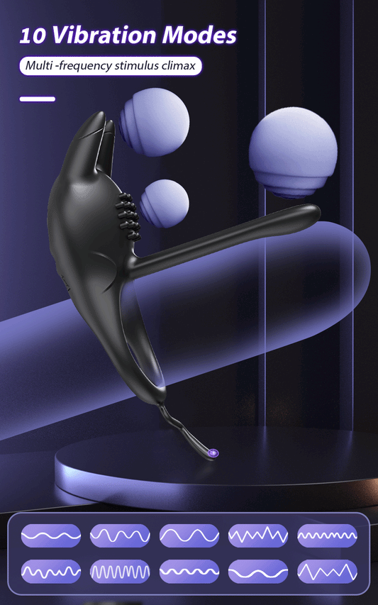 💥2025 New Multi-Stimulus Vibrating Cock Ring 🎁 with Clitoral & G-Spot Massager