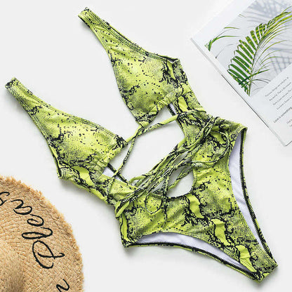 Boldessa® Brazilian Leopard Printed Women Pushup One Piece Monokini